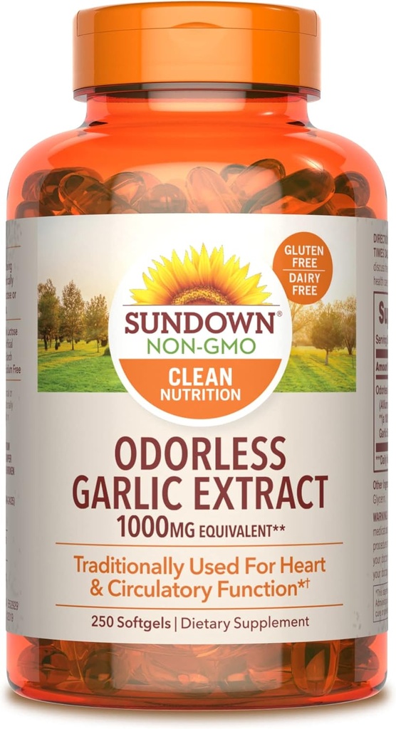 Sundown Alho Suplemento, 250 Softgels