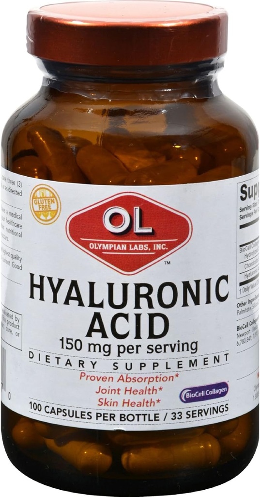 Olympian Labs Hyaluronic Acid 150mg → 99 Capsules → 支持健康连接组织与联合体 - 促进年轻健康皮肤