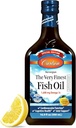 Carlson - The Very Finest Fish Oil, Special Edition, 1600 mg Omega-3s, Liquid Supplement, Norwegian Fish Oil, Wild-Caught, Sustentably Sourced Liquid, Lemon, 500 mL (16.9 Fl Oz)