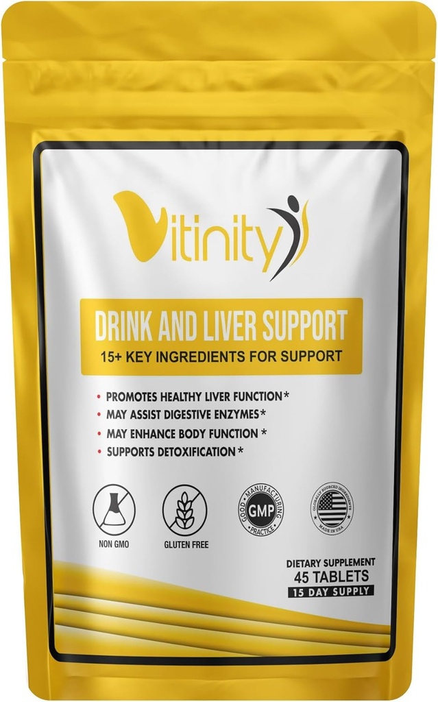 Implementació d' anti- 15+Key Ingredients suplementaris per a la implementació de cues, Liver Health, Kudzu, Milk Thistle, Holy Basil, DHM, Tot el Netse, Reducció natural, Nutient Replenkers(15 dies)