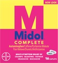 Midol 完成,月经期症状, Caplets, 16 Cole 4-Pack