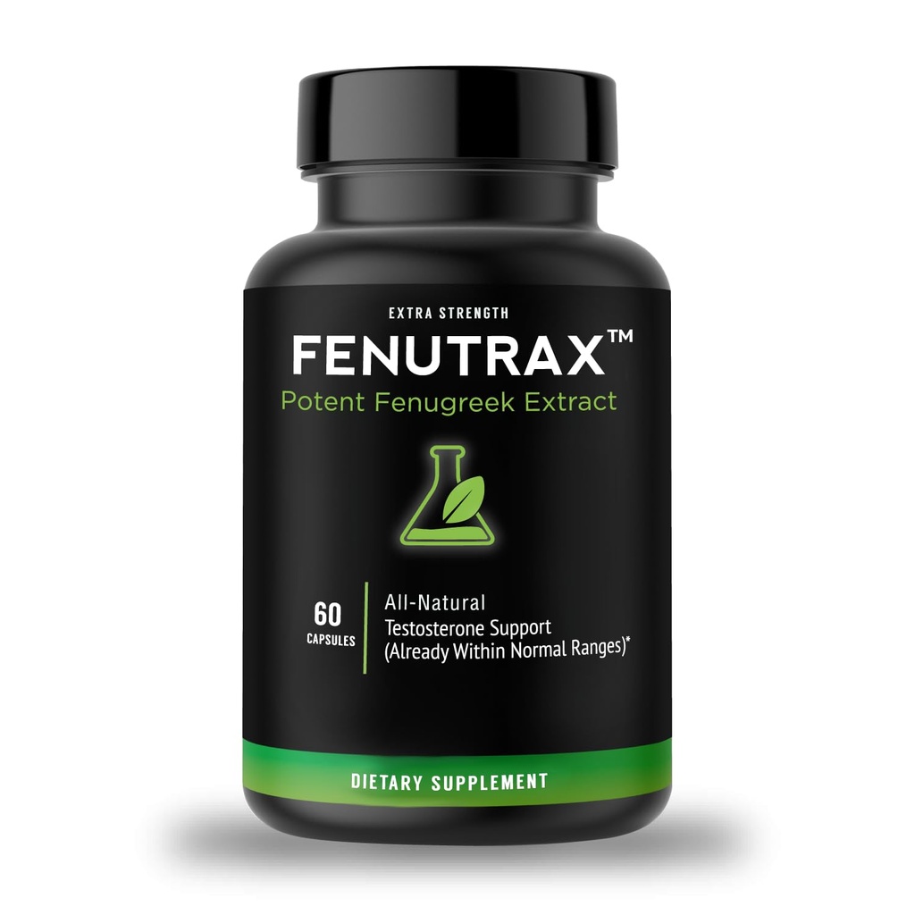 VitaMonk FenuTrax™ Fenugreek Extract 1 Months Supply - Stronger Than Testofen - High-Potency (50%) - Testosterone Support for Men - Muscle Growth, Energy, and Drive (60 Capsules)