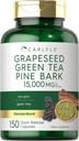 Carlyle Grapeseed, Green Tea, Pine Bark | 15.000mg | 150 Cápsulas | Non-GMO e suplementos gratuítos de glute