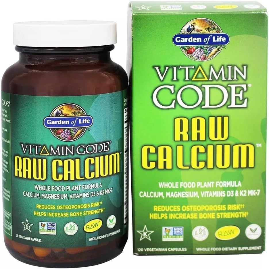 קוד ויטמין RAW Calcium - 120 קפסולות (Pack of 2)