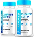(2 Pack) Ketosyn Cleanse & Detox Capsules, Ketosyn Pills for Advanced Wight Loss, 最大强度 Keto Blend 支持补编, Keto Syn 内部清洁面条审查(120 Capsules)