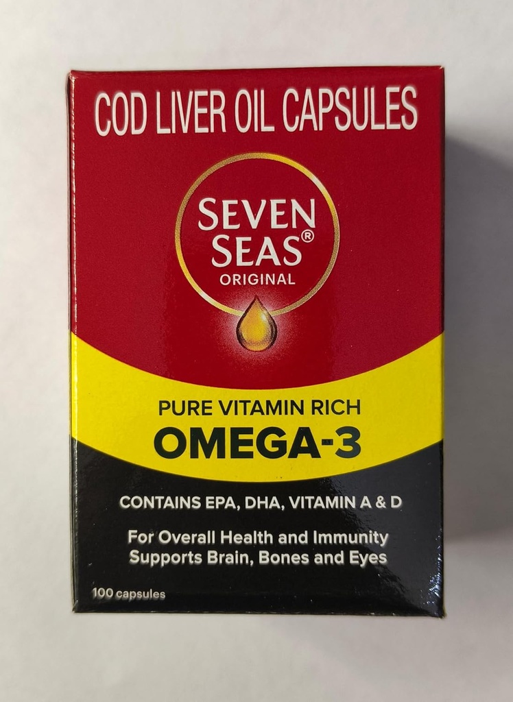 Seven Seas Cod lever fisk olje 100 Capsule