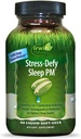 Irwin Naturals Stress-Defy Sleep PM - 50 Liquid Soft-Gels - Unha poderosa combinación 2-in-1 con Ashwagandha e Melatonin - 25 servizos