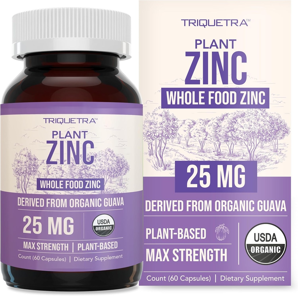 Organik çinko 25 mg | Tüm Gıda çinko Supplements | Organik Meyve, Elemental çinko - Su Türlü, Vegan, GMO-Free - Essential Mineral, Antioksi, Immune Support, Skin - 60 Hizmet