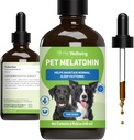 Kjæledyr velvære Kjæledyr Melatonin for hunder - Vet-formulert Holistisk søvnstøtte - Sunn søvnmønstre, Circadian Rhythm Balance - flytende Melatonin Supplement - laget for hunder 4 oz (59ml)