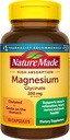 Nature Made Magnesium Glycinate 200 mg per Serving, doplněk hořčíku pro svalovou, srdeční, nervovou a kostní podporu, 60 Magnesium Bisglycinát Kapsle, 30 Den Dodávka