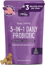 IHeartDogs 3in-1 Probiòtics per als Dogs amb Bombakin per a Millorar i Gut Salut - Gos Probiotics i Digest enzymes, 90 comte