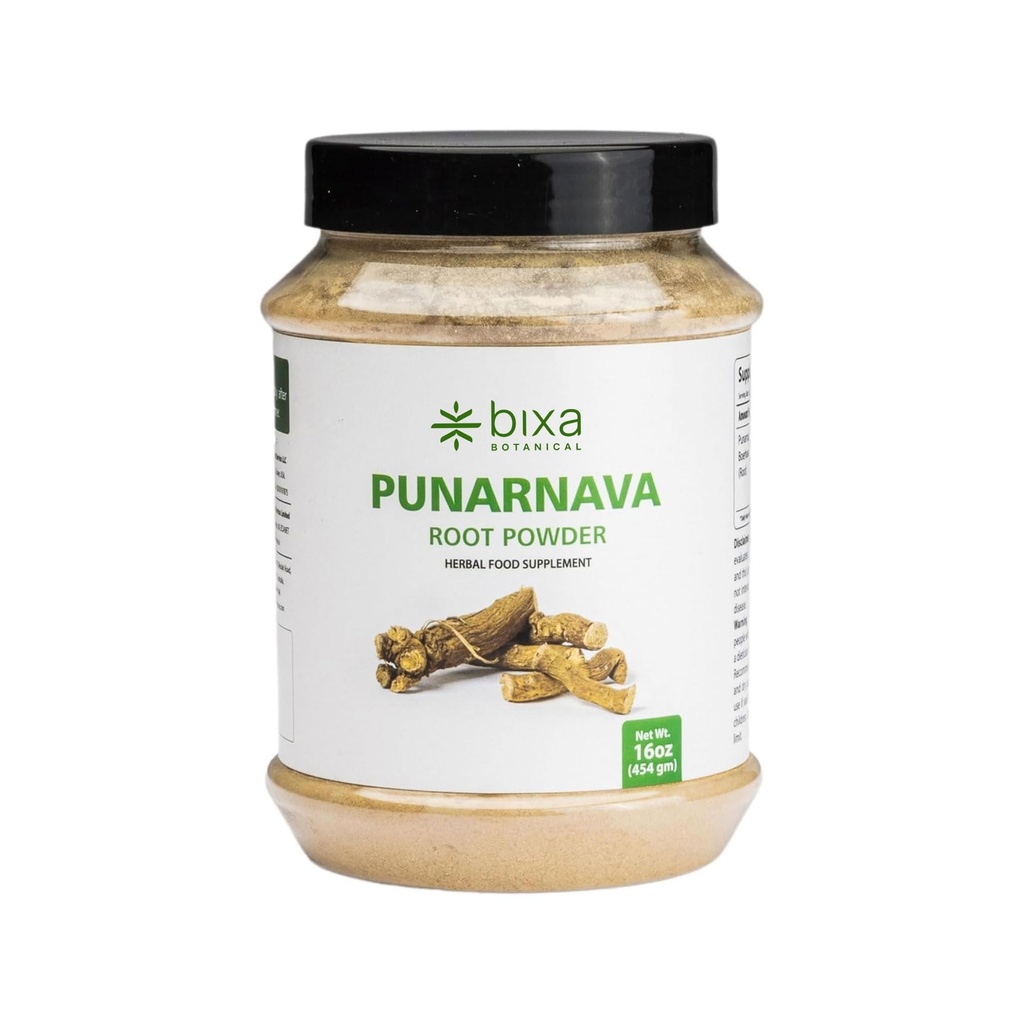 bixa BOTANICAL Punarnava Powder, Boerhavia Diffusa – Supports Kidney Detox and Liver Health – Steam Treated, Vegan, Non-GMO, 100% Pure Ayurvedic Herbal Supplement, 16 Oz