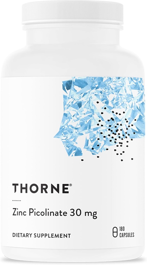 THORNE - Zinc Picolinate 30 mg - Well-Absored Zinc supplement for Growth and Immune Function* - 180 Capsules