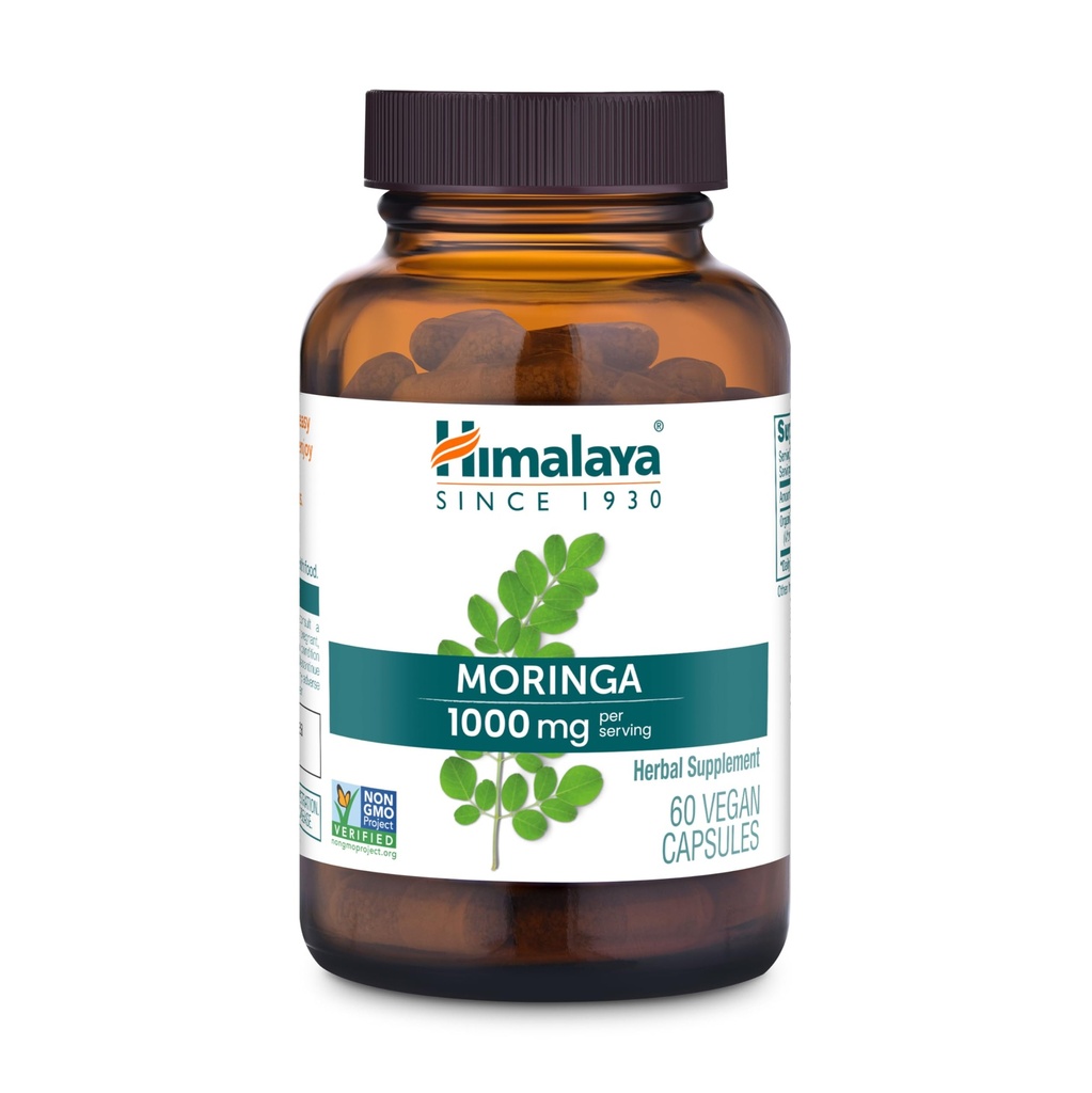 Himalaya Moringa - Herbal Superfood Antioxidants Supplement Supporting Wellness, Vitality, and Oxidative Stress - Vegan, Non-GMO, Gluten Free, 1000 mg, 60 Capsules