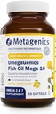 OmegaGenics Mega 10 Omega 补充-与 Omega-7, 330 mg EPA 和 170 mg DHA 用于心脏健康* - 可持续源头和无鱼味 余味 - 非GMO和无糖 - 60 软胶