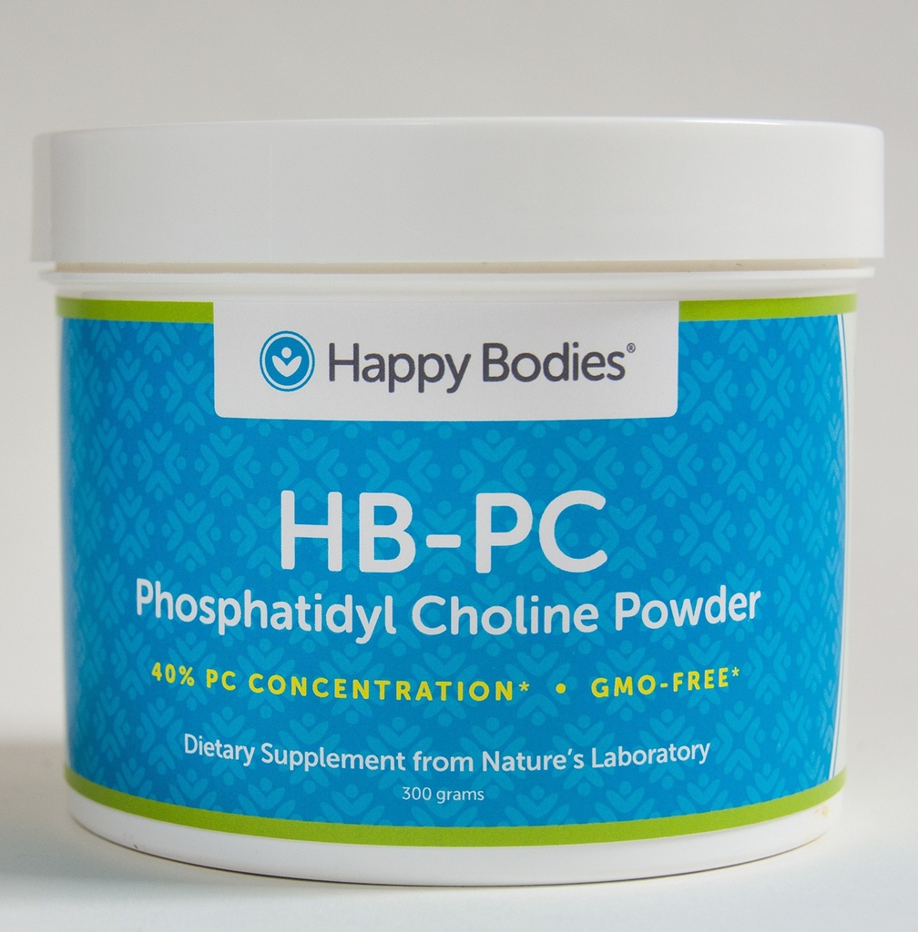 HB-PC Phosphatidyl Choline-40%, 300 g, GMO-FREE Powder (HBPC) Happy Bodies