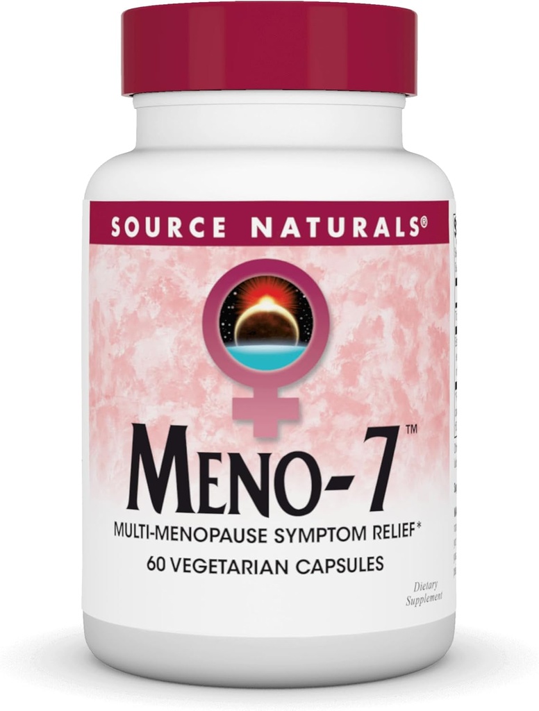 Source Naturals Meno-7, Multi- Menopauza Szimulációs Relief * - 60 Vegetáriánus kapszula
