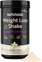 Naturade Weight Loss Shake Ateriankorvike, 18 Tarjoukset - 25g Kasviperäistä proteiinia, CLA, kuitua & 18 Vitamiinit ja mineraalit suunniteltu Curb Cravings ja Boost Daily Nutrition - Vanilla Creme