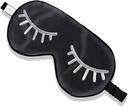 ZIMASILK 100% Natural Silk Sleep Mask Blindfold,Verstelbare Super-Smooth Soft Eye Mask voor slaap met tas(Eyelassen)