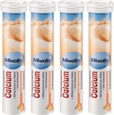 Mivolis Calcium effervescent Tablets - Dietary Supplements 4 Packs x 20 pcs | Germany