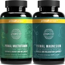 Pierwotne zbiory Multivitamin & Magnezu Suplementy dla kobiet i mężczyzn Kapsułki i Magnezu Glycinate Pigułki Bundle