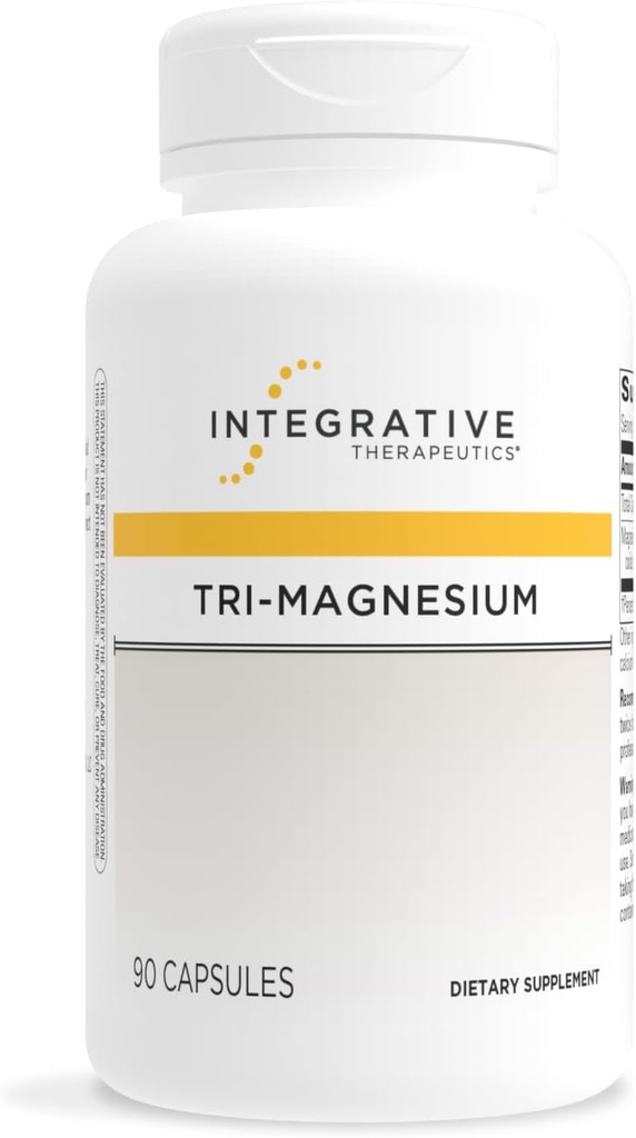 Integrative Therapeutics Tri-Magnesium - תמיכה באנרגיה סלולרית ואנרגיה מטאבוליזם* - תוספת מגנזיום עבור Heart & Nerve Health תמיכה * - חינם ללא חלב וגלוטן חינם - 90 קפסולות (90 משרתים)