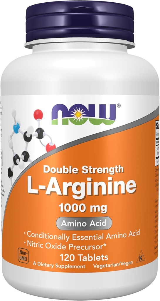 ACUM alimente Suplimente, L-Arginină 1000 mg, oxid de azot Precursor*, aminoacid, 120 comprimate
