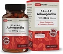 DailyNutra KSM-66 Ashwagandha 600mg Extrait de racine organique - supplément de puissance élevée avec 5% de Withanolides.