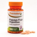 Papaya Fruit Digestive, Improve Digestion, Tasty Flavor, Enzyme Supplement, for Bloating and Constipation, Gas Relief, 180 Chewable Tablets
