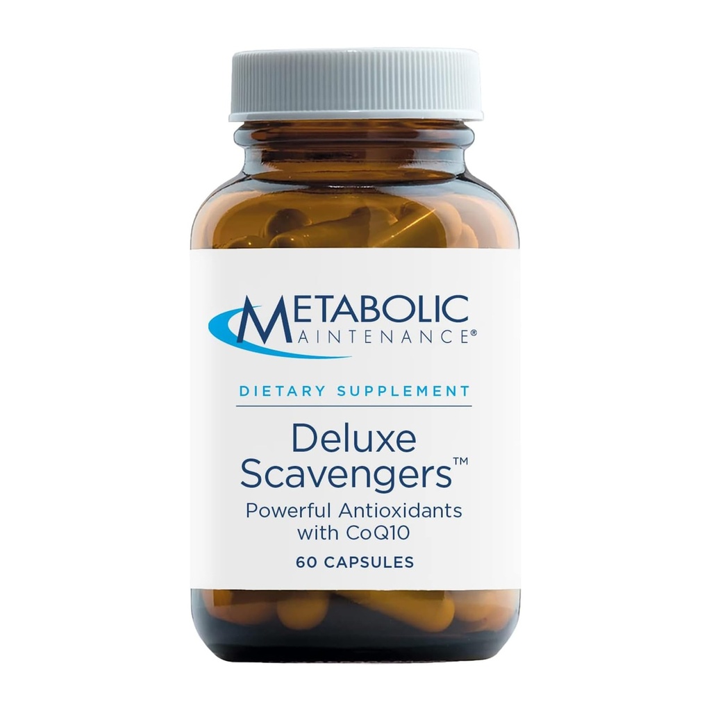 Metabolic Maintenance Deluxe Scavengers - Antioxidant Formula with Vitamins A, C, E & CoQ10 - Supports Cellular Protection & Energy Production - Hypoallergenic - 30 Servings - 60 Capsules