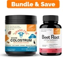Sandhu's Pure Bovine Colostrum Powder Supplement for Humans & Beet Root Powder with Bioperine Capsules| Supports Immune, Gut, Muscle & Healthy Energy Levels