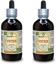 Vitex (Vitex Agnus-Castus) Tincture, 유기 건조 Berries 액체 추출 (브랜드 이름: HerbalTerra, Proudly Made in USA) 2x4 fl.oz (2x120 ml)