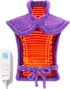 CooCoCo Back Heating Pads for Women Grandma, FSA Eligible Heat Pad for Back Pain Relief, Cute Heat Pad with 6 Heat Levels, Christmas Gifts for Mom Wife Her Grandma, ETL Certified, Purple