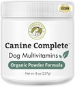 Wholistic Pet Organics Canine Complete - Dog Multivitamin Powder - 8 Oz - Daily Dog Vitamins and Supplements for Home Food - Immunrendszer, Bőr, Szöveg és Általános egészség - Kicsi és nagy tenyésztés