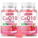 Sugar-Free CoQ10 Gummies 250mg, Coenzyme Q10 Supplements Plus Omega-3, Vitamin B6 & Zinc, CoQ10 Supplement for Cellular Energy & Antioxidant Support, Raspberry Flavor, Vegan 120Cts