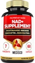 NAD + Doplněk k Nikotinamid Riboside w / Quercetin, Resveratrol, Turmeric, Rhodiola Rosea, Astragalus - 60 Počet