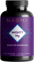 NAOMI Mighty Mg Magnesium Glykinat & Malate Complex 360mg, høy absorpsjon formel, Elementalt Magnesium støtter hjerte helse, sterke bein, bedre søvn, Glutenfri, ikke-GMO, Vegan, 60 Veggie Caps