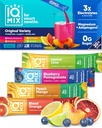 IQMIX Hydration Electrolyte Powder – Formula 4-in-1 per l’idratazione, la consistenza mentale, l’umore e il recupero – Miscela di bevanda senza zucchero, Keto, Magnesio L-Threonate, Lion’s Mane – 20 Count Variety Pack