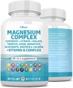 Magnesio Konplexua 2285mg Magnesium Glycinate Citrate Oxide Taurate Aspartate Gluconate Orotate & Mag Chloride, Zinc Copper Manganese & bitamina C B1 B2 B6 B12 Konplexua AEB