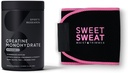 Investigación deportiva Monohidrato e Sweet Sweat Waist Trimmer - Black/Pink (Large)