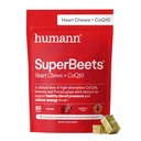 Humann SuperBeets Heart Chews + CoQ10-150mg of CoQ10 Plus Beetroot & Grape Seed Extract, Blood Pressure Support, Support Healthy Blood Flow, Circulation, 60 Count