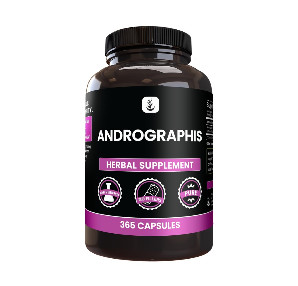 PURE ORIGINAL INGREDIENTS Andrographis Paniculata, (365 Capsules) Always Pure, No Additives Or Fillers, Lab Verified