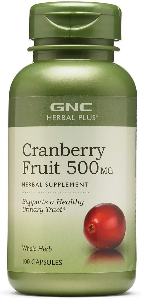 GNC Kräuter Plus Ganze Kräuter Cranberry 500mg 100 Kapseln