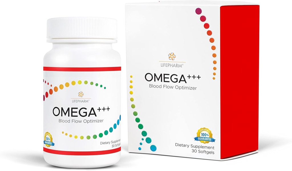 Omega +++ Supplement for Miehet ja naiset: Premium Fish Oil DHA EPA Omega 3, Omega 3 EFA 369 kylmäpainos Formulation. Ei-GMO, Gluteenittomat ja kolmannen osapuolen testattu Prime Quality (30 Count)