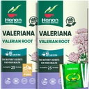 Hanan Valerian Root Tea for Bedtime (50 Bags) - Te de Valeriana, Herbal Calming Night Tea - 100% καθαρό, χωρίς καφεΐνη, μη GMO, Herb από το Περού - Συσκευασία των 2 Κουτιά