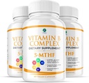 1 Thân thể B complex 3 Pack – Bioavailable Bphys với 5-MTHF Folate, B1, B2, B5, B6, Methyl B12, Niacin & Biotin – Non-GOMO, Vegan, made in USA