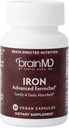 BRAINMD Dr Amen Iron - 30 Capsules - Supports Energy Production, Cognitive Function & Gene Regulation - Gentle & Easily Absorbed - Gluten Free - 30 Servings