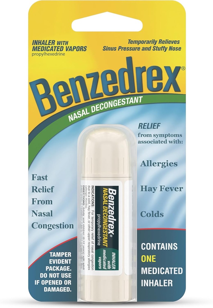 Benzedrex Nasal Decongestant Inhaler, 1 Şərh (Pack of 1)