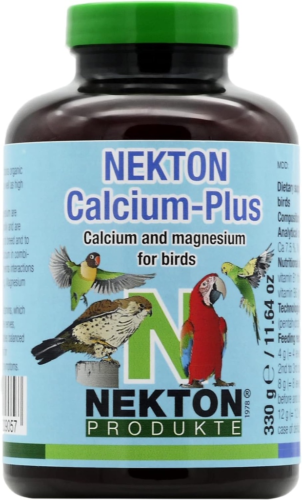Nekton Calcium Plus - Calcium with Magnesium & ויטמינים, לבן, 330g/11.64 oz
