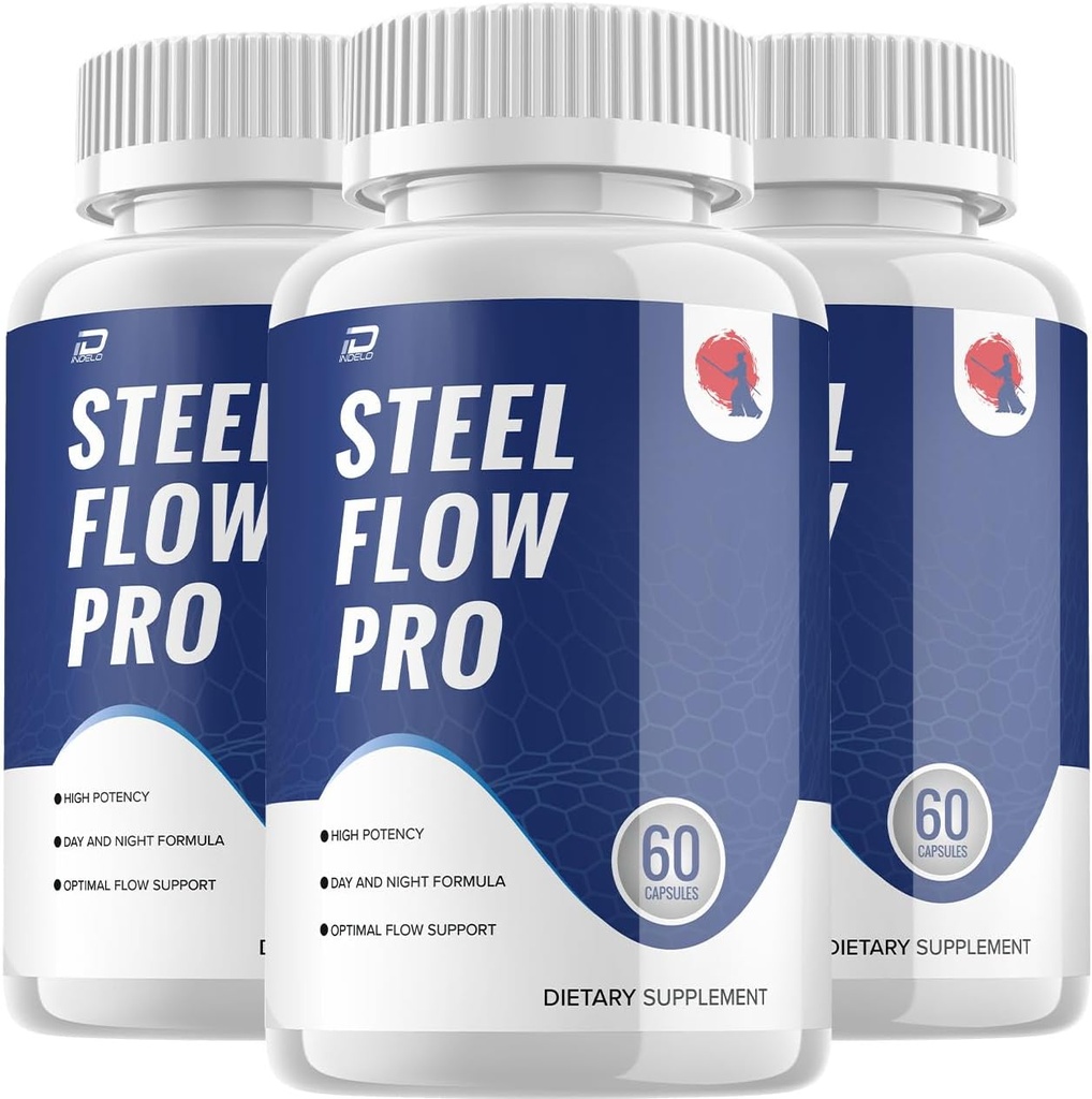 Steel Flow Pro Supplement for Men - SteelFlowPro Advanced Energy Pills, SteelFlow Pro Supplements Still Flow Pro for Men Health Supplement, Revisións (3 Pack - 180 cápsulas)
